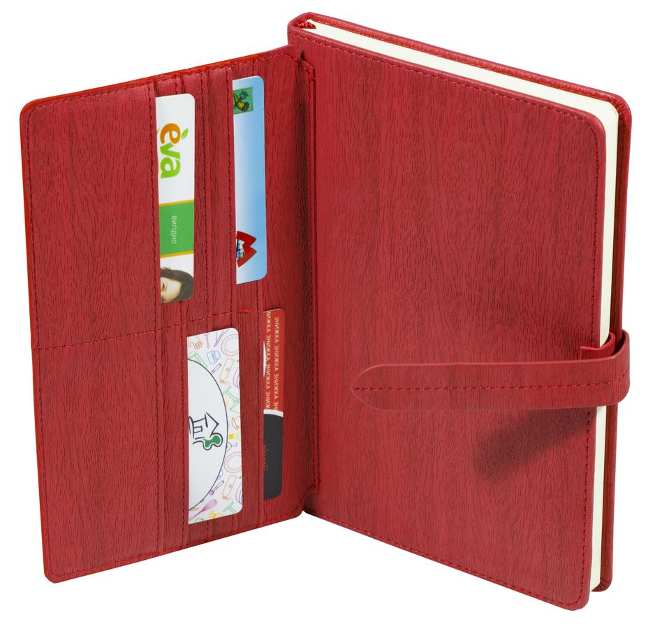 Блокнот  JGPB51121-6078 подарунковий, 25к, шкіряний з хлястиком, 112 аркушів, 4 кольори (JGPB51121-6078)