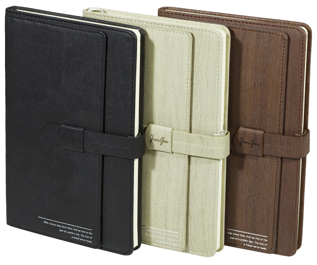 Блокнот  JGPB51121-6078 подарунковий, 25к, шкіряний з хлястиком, 112 аркушів, 4 кольори (JGPB51121-6078)