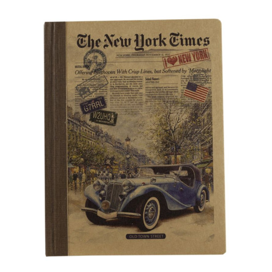 Книжка записна  KRAFT А6, 96 аркушів клітинка, HB6196K (HB6196K)