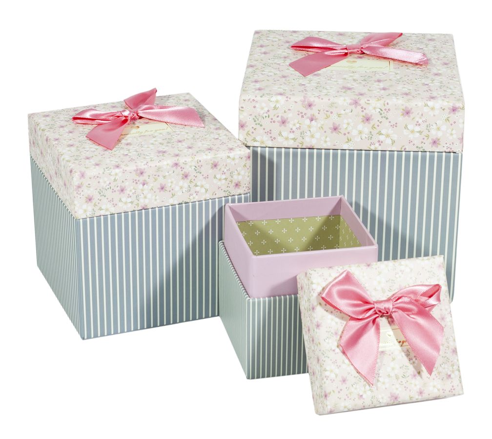 Коробки подарочные квадратная, в наборе -3шт., Unison, 05101-7 (05101-7)