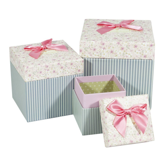 Коробки подарочные квадратная, в наборе -3шт., Unison, 05101-7 (05101-7)