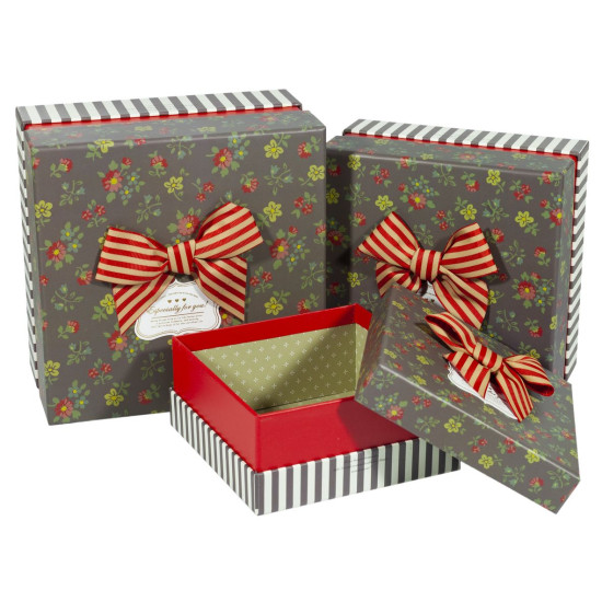 Коробки подарочные квадратная, в наборе -3шт., Unison, NC06-35 (NC06-35)