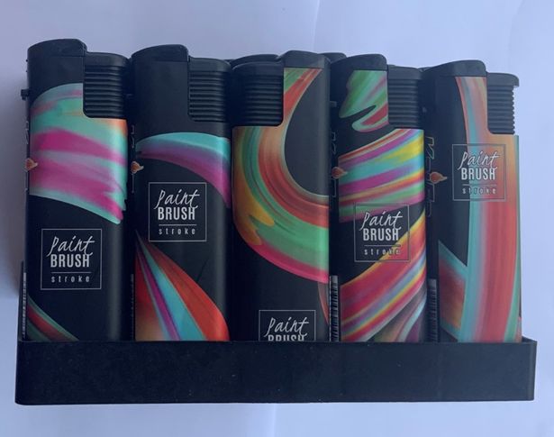 Зажигалка paint BRUSH (турбо пламя) Разноцветный Unison (835-7)