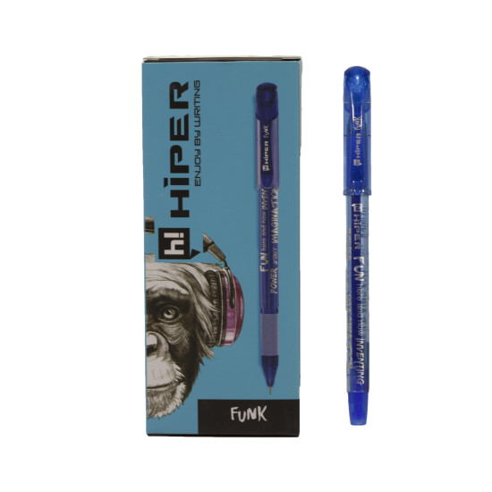 Ручка масляна Hiper Funk HO-135,  0,7мм, синя (HO-135)