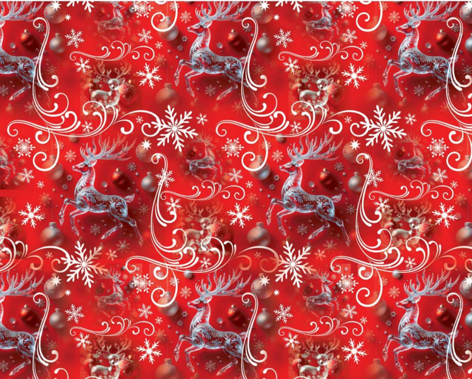 Бумага подарочная мелованная 80г, новогодняя, 100 х 70см -10 листов (PVM10-294NY)