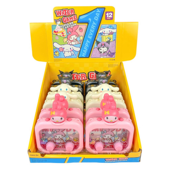 Игра водяная "Поймай колечко-Kuromi и друзья" две кнопки, 3 вида (639-А-3)