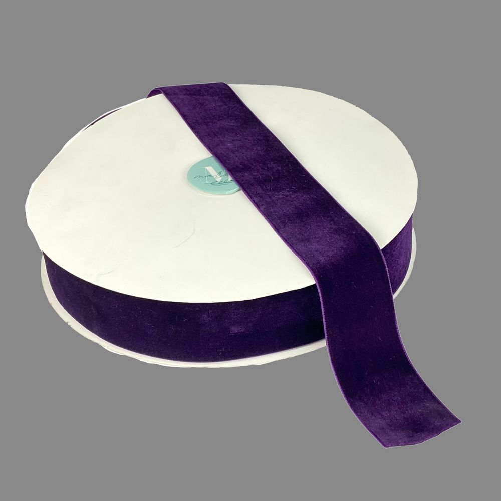 Оксамитова стрічка  4 см (±5мм) х 30 ярдів Фіолетовий Marill (D00840-   44)