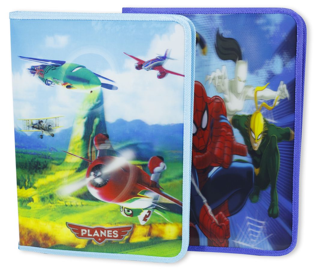 Папка A4 шкільна на блискавці 3D 23 х 33см Різнокольоровий Unison (805-3D/5339)