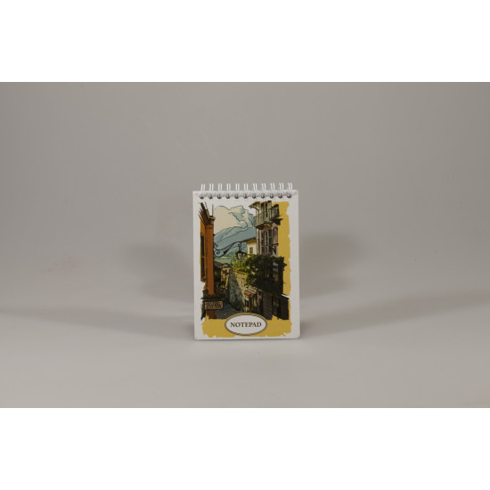 Блокнот А6 на спіралі KRAFT COLOR 80 аркушів клітинка, з перфорацією, KF6280K (KF6280K)