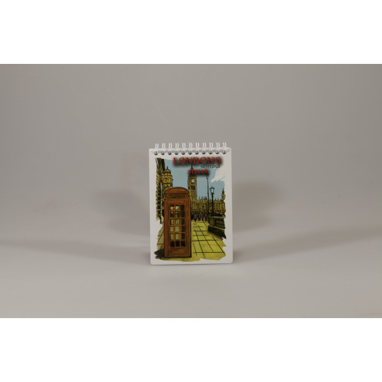 Блокнот А6 на спіралі KRAFT COLOR 80 аркушів клітинка, з перфорацією, KF6280K (KF6280K)