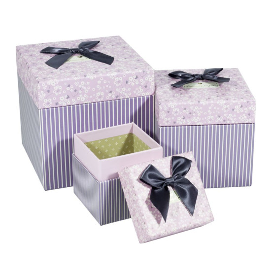 Коробки подарочные квадратная, в наборе -3шт., Unison, 05101-6 (05101-6)