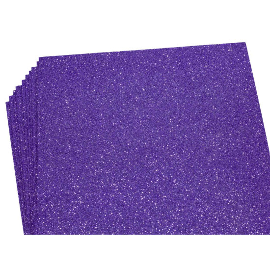 Фоамиран 1,7мм сиреневый с глиттером   10 листов Фиолетовый Unison (17GLA4-030)