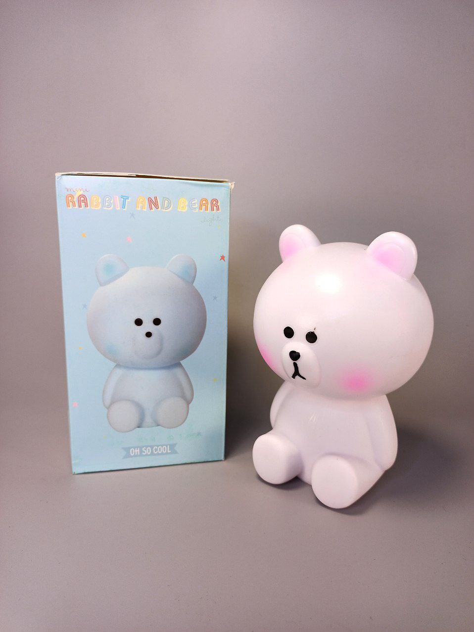 Лампа-ночник детская "Мишка" 20см 4 цвета (5770)