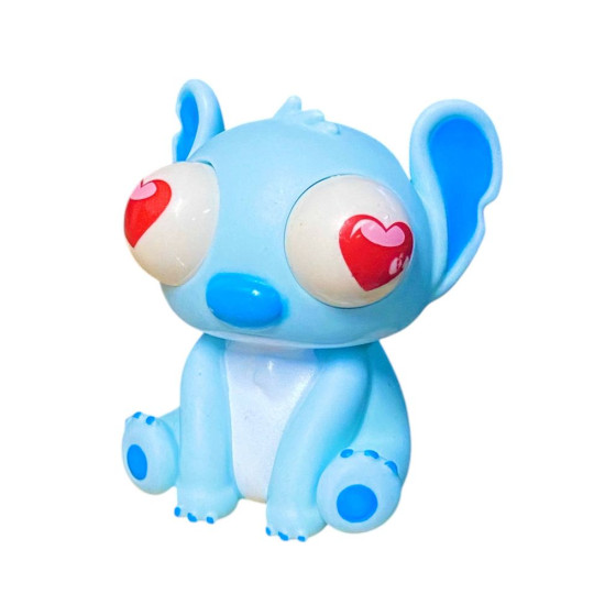 Игрушка-антистресс  пучеглазик, светящийся "Стич-большие глаза с сердцем" 10см (2488-1)