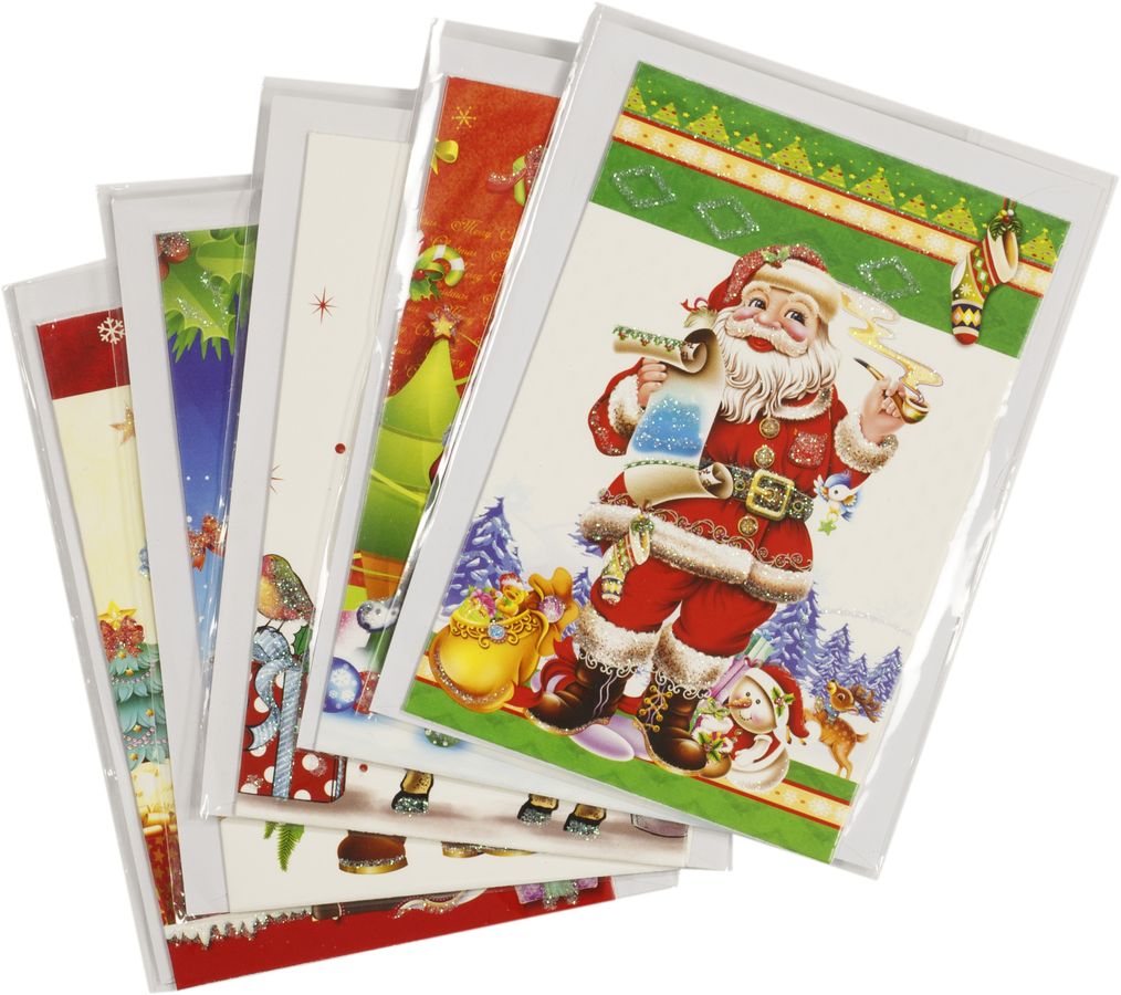 Листівки  новорічні  K55,  9.5х14см,  з конвертом (K55)