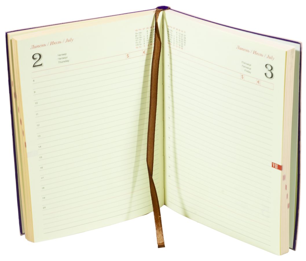 Щоденник датований за 2020рік клітина "Ліана" А5, м'який, фарб. торець, 160 аркушів, тиснення (1448-А5D)