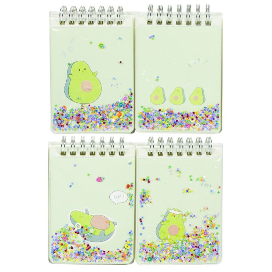 Блок. на спір., ПВХ обл.-сипуч.блистки "Авокадо" 10,5 * 8см, 80л., 70г / кв.м, 4в. (24 * 20) Unison (27213)