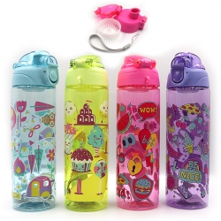Бутылка для воды "Kids" 600мл с петлей Разноцветный Без бренда (6175)