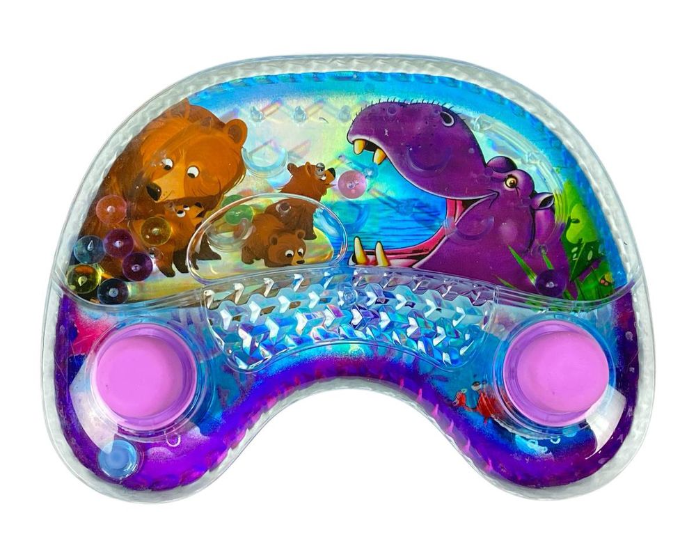 Игра водяная "Поймай колечко-Зверята" две кнопки, 4 вида (2586-Т-АВ)