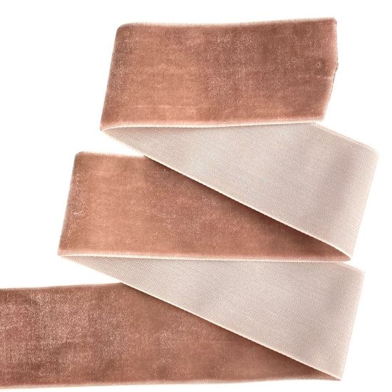 Оксамитова стрічка  4 см (±5мм), х 30 ярдів Marill (D00840- Powder)