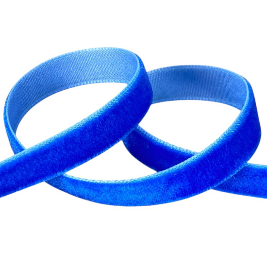 Оксамитова стрічка  1,0 см х 50 ярдів Синій Marill (D00910- C 33)