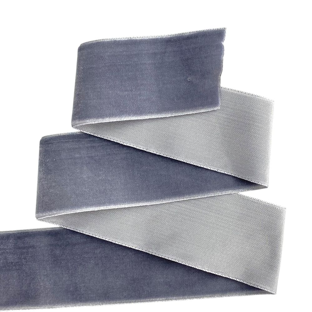 Оксамитова стрічка  4 см (±5мм) х 30 ярдів Сірий Marill (D00840-   34)