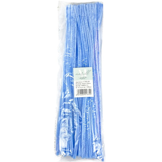 Синельний дріт, 300 х 6мм, небесно-блакитний, 100 шт (C30148 -KR-31)