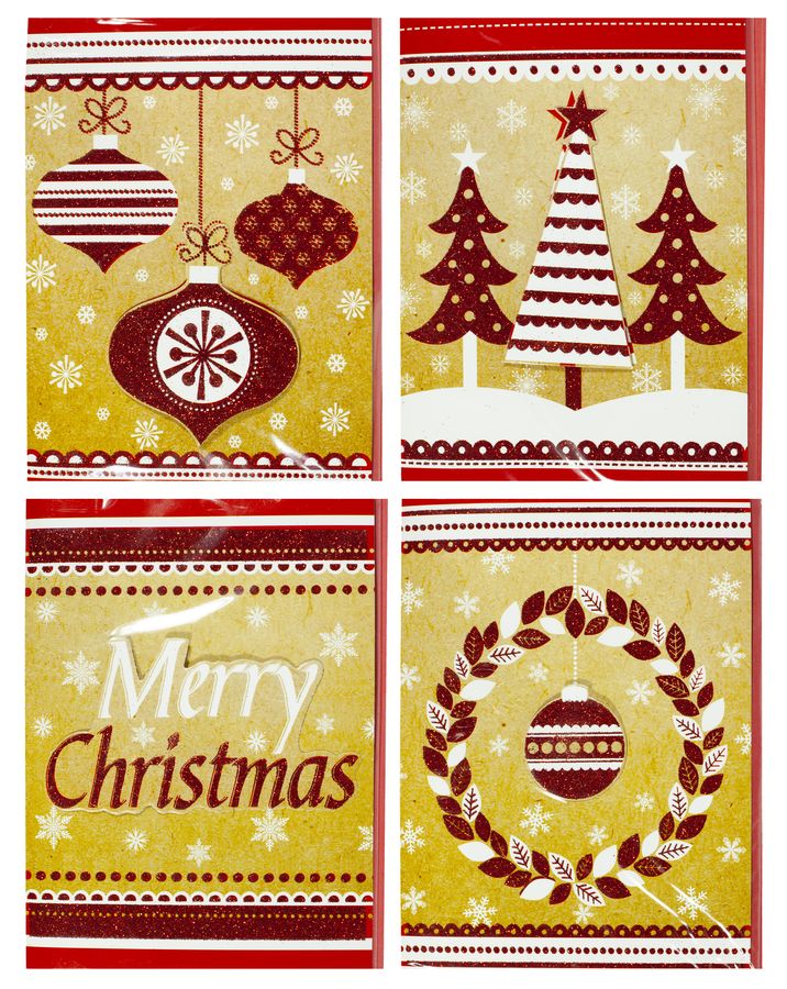 Листівки  новорічні  HP 250-42-45 №4  14.5х20см,  з конвертом, 4 диз. (HP 250-42-45 №4)