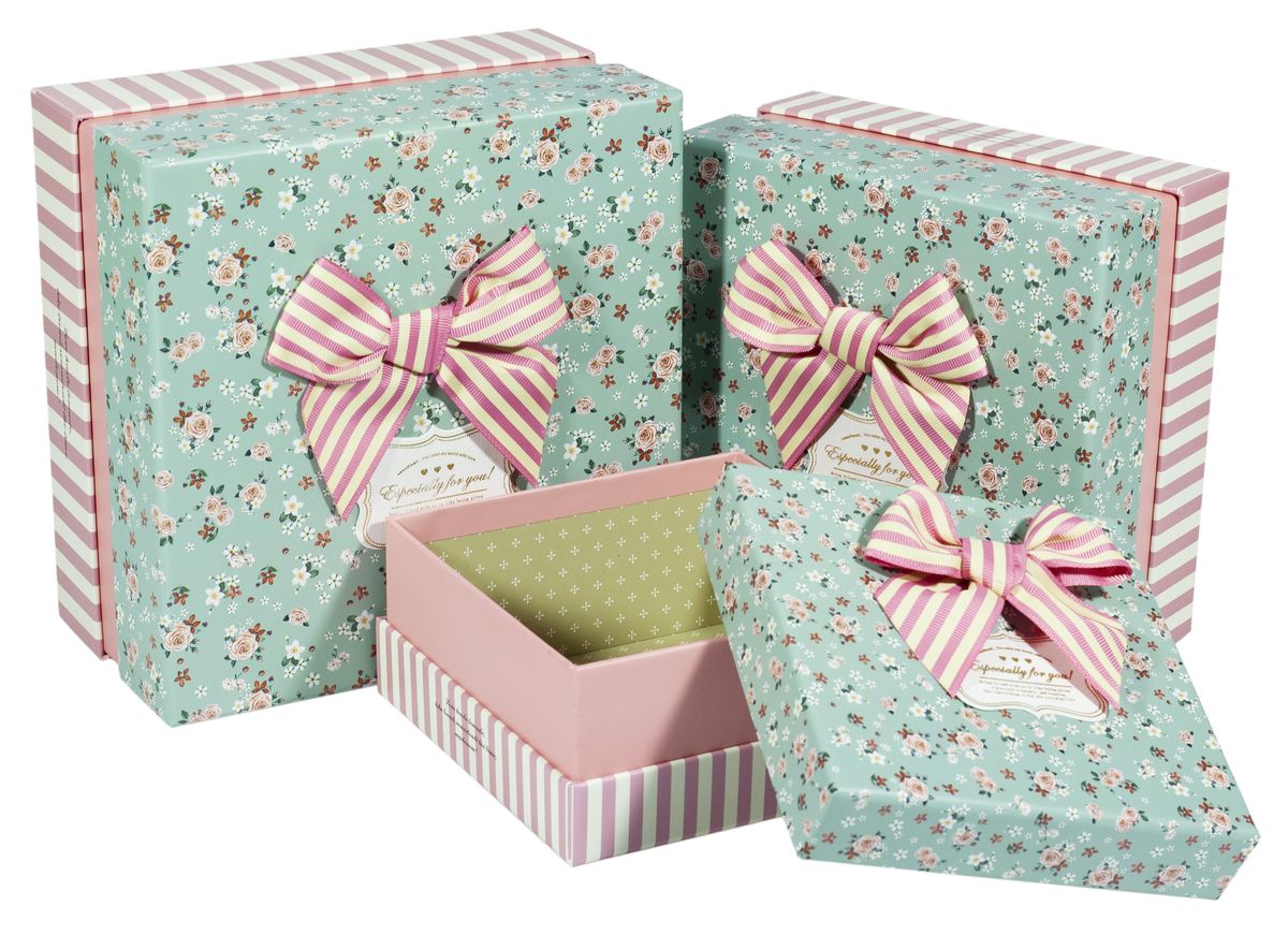 Коробки подарочные квадратная, в наборе -3шт., Unison, NC06-36 (NC06-36)