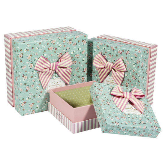 Коробки подарочные квадратная, в наборе -3шт., Unison, NC06-36 (NC06-36)