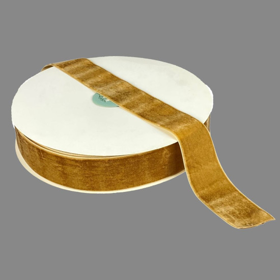 Бархатная лента  4 см (±5мм) х 30 ярдов Коричневый Marill (D00840-   19)