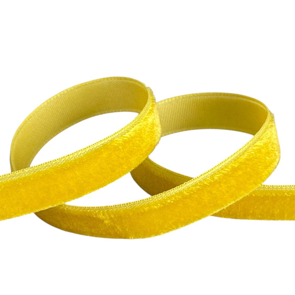 Оксамитова стрічка  1,0 см х 50 ярдів Жовтий Marill (D00910- C 13)