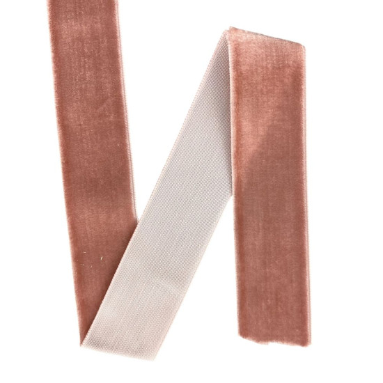 Оксамитова стрічка  2,5 см , х 30 ярдів Marill (D00825- Powder)