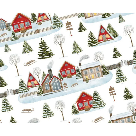 Папір новорічний для пакування подарунків 10 листів - 100 х 70 см 50г (PCZ10070-10-639)