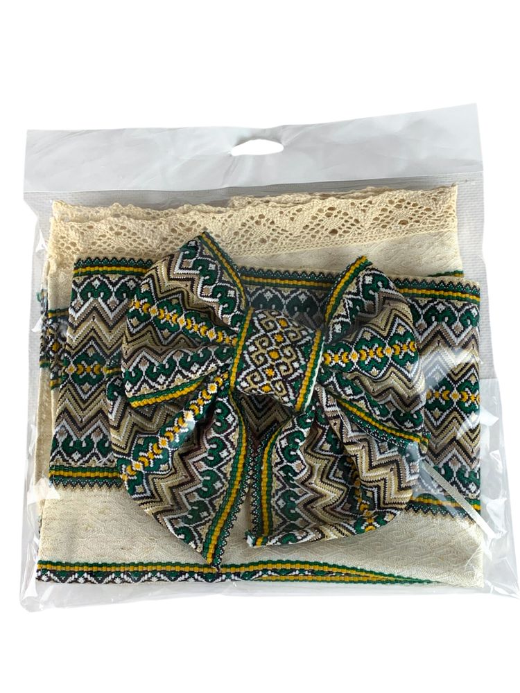 Декор для великоднього кошика - рушник +бант (DGC-104)