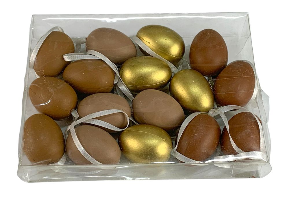 Набір пасхальних яєць у прозорій коробці, 16шт (L00183)