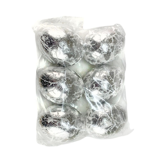 Набір  великодніх яєць "Ретро-срібло" 6,5 х 5см  -6шт (L00184)