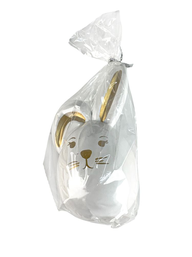 Пасхальне яйце- зайчик з золотими вухами "Вуханчик" (L00215)