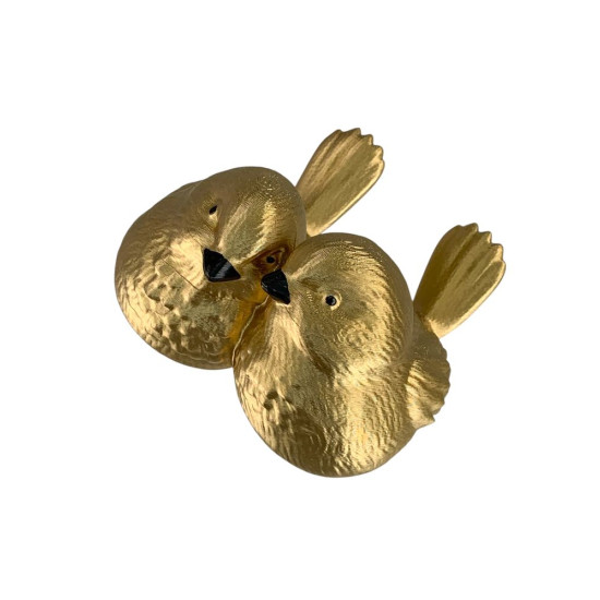 Фігурка для пасхального декору "Дві пташки" золоті (L00216.1)
