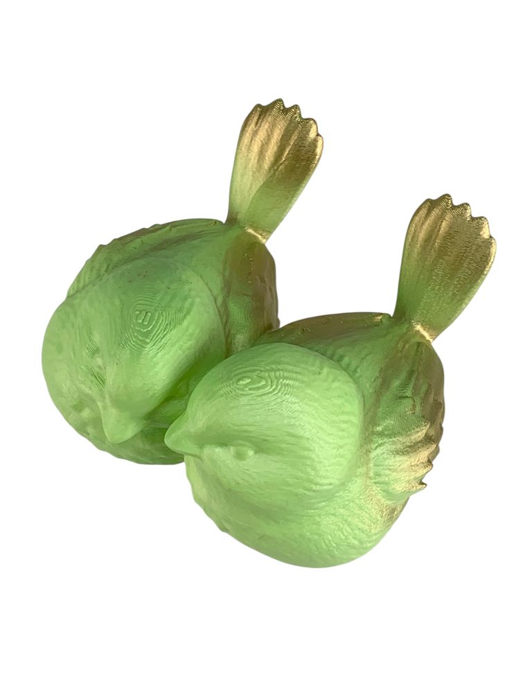 Фігурка для пасхального декору "Дві пташки" злені з золотом (L00216.3)