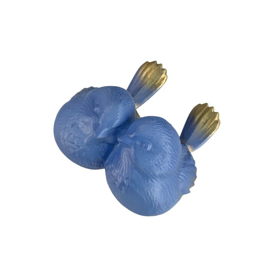 Фігурка для пасхального декору "Дві пташки" сині з золотом (L00216.4)