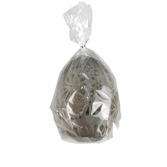 Пасхальне яйце-декор "Рішельє" з ажурними квітковими вирізами, шоколад (L00199.5)