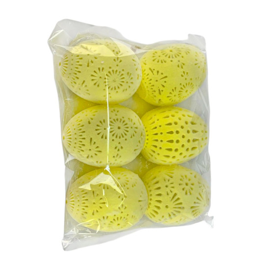 Набір пасхальний  "Яйце-декор з ажурними квітковими вирізами"оксамит, жовтий (L00200.3)