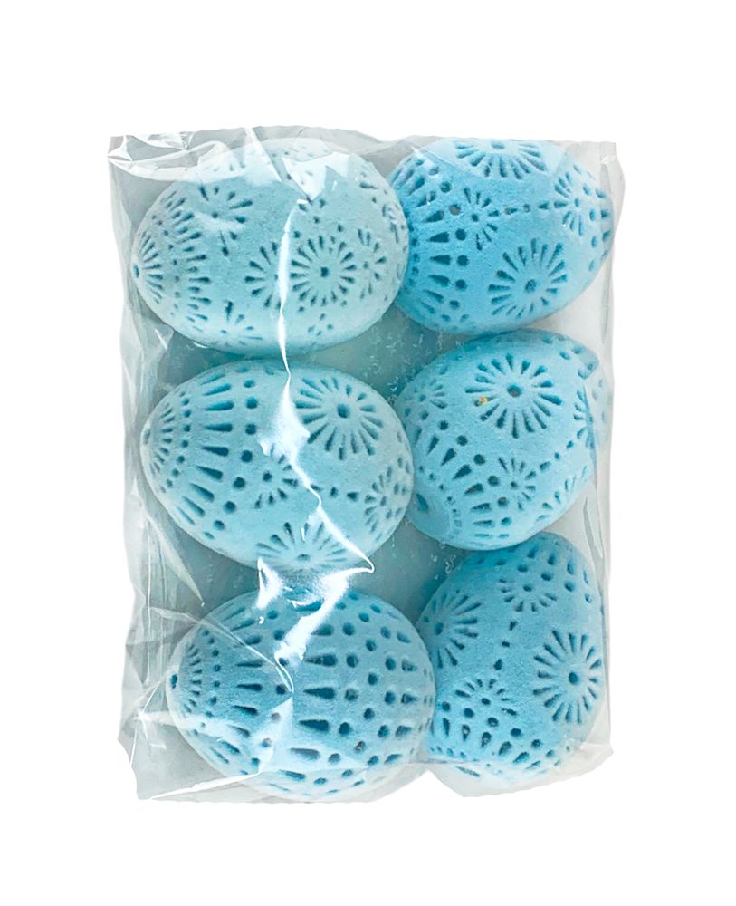 Набір пасхальний  "Яйце-декор з ажурними квітковими вирізами"оксамит, блакитний (L00200.5)