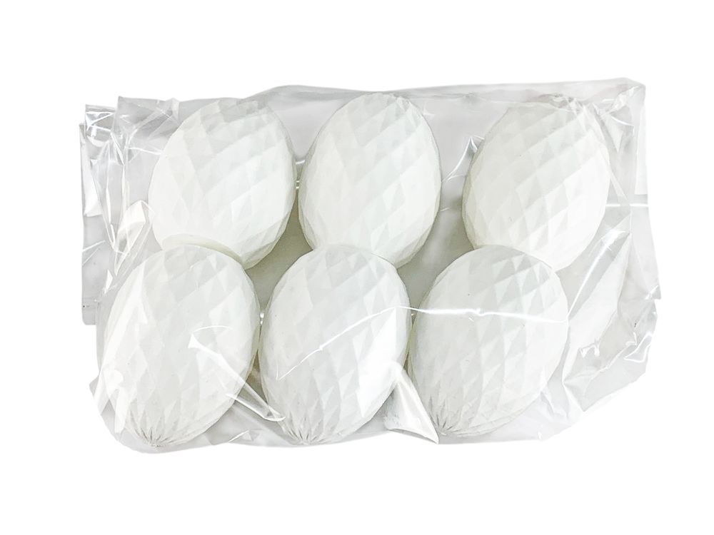 Набір  великодніх яєць  з гранатовим візерунком  -6шт, білий (L00204)