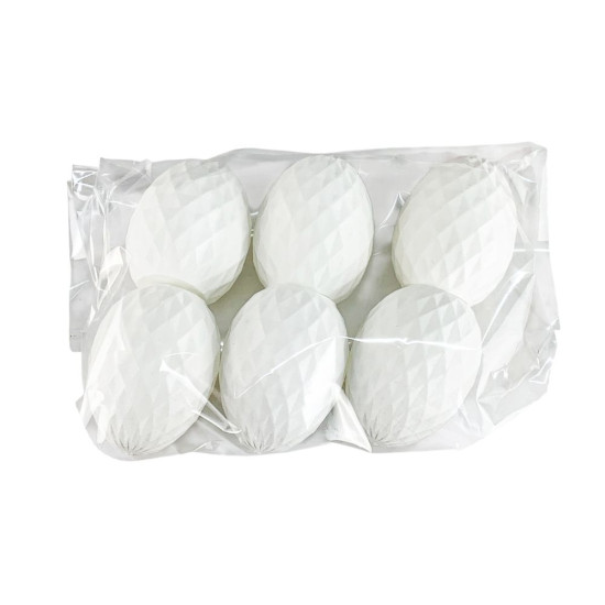 Набір  великодніх яєць  з гранатовим візерунком  -6шт, білий (L00204)