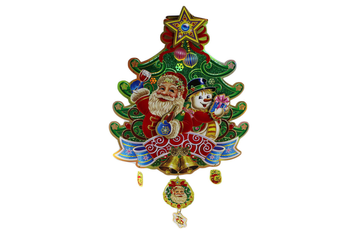 Подвеска "Елка с глиттером " 36см Разноцветный Unison (G9307)