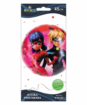 Шарик фольгированный Pelican, Леди Баг и Супер Кот, 45см Разноцветный Pelican (835127)