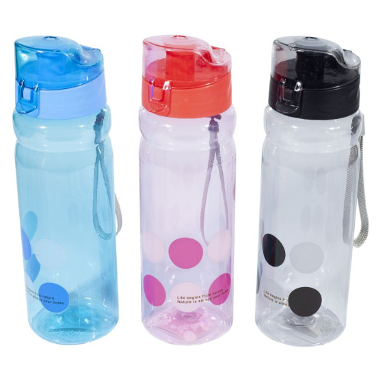 Бутылка для воды "Trip" прозрачная, петля, 500мл (4300)