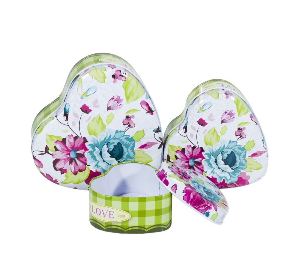 Коробки подарочные металлические в ноборе  3шт (12 х 11 х 5см) Зеленый Unison (MT-211-05)